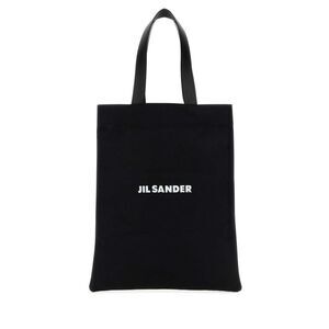Jil Sander Men Black Canvas Medium Book Shopping Bag